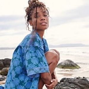 Free People Beach Party Vacay Shirt “Small ( Oversized )